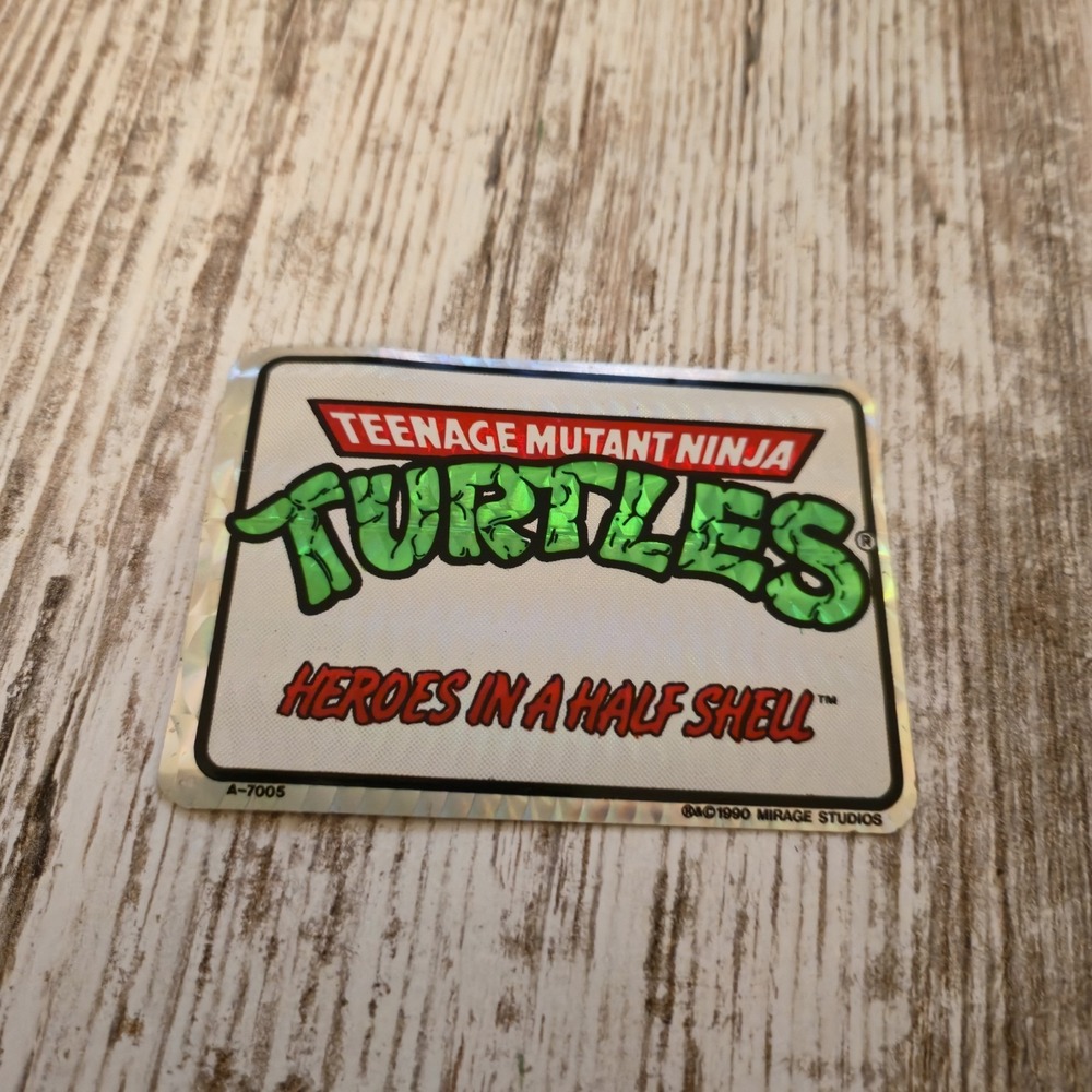 Vintage 1990 TMNT Prism Vending Machine Sticker Mirage Studios Logo A-7005